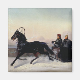 Aimant Empereur Nicholas I conduisant dans Sleigh