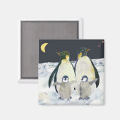 Aimant Empereur Penguins Hiver Plaisir (Recto/Verso)