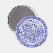 Aimant Emplacement du compteur d'eau en bleu (Recto/Verso)
