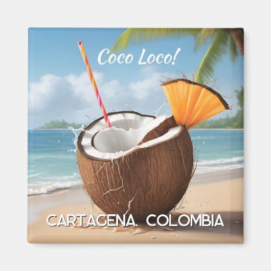 Aimant Emplacement personnalisé Coco Loco (Devant)