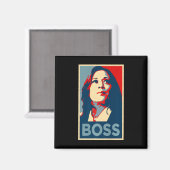 Aimant Empower Boss Kamala Harris Hope Poster 47 Rally Wo (Recto/Verso)