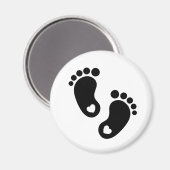 Aimant Empreinte Coeur bébé, Pieds bébé (Recto/Verso)