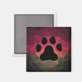 Aimant Empreinte de l'animal, patte de l'animal, effet gé (Recto/Verso)