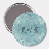 Aimant Empreinte de léopard Aqua Blue Glam (Recto/Verso)