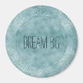 Aimant Empreinte de léopard Aqua Blue Glam (Devant)