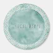 Aimant Empreinte de léopard blanc à la menthe (Devant)