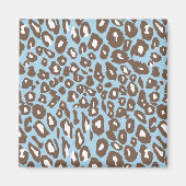 Aimant Empreinte de léopard bleu et blanc (Devant)