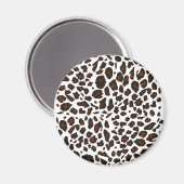 Aimant Empreinte de léopard de neige (Recto/Verso)