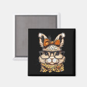 Aimant Empreinte de léopard de Pâques Gles Rabbit Imprime (Recto/Verso)