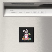 Aimant Empreinte de léopard Lapin Bunny Blowbble Gum Est (In Situ (Lave-vaisselle))