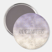 Aimant Empreinte de léopard Ombre or violet fille (Recto/Verso)