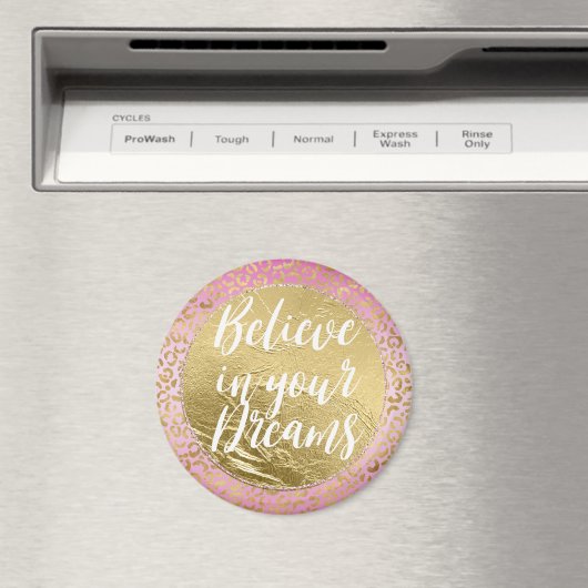 Aimant Empreinte de léopard or rose (In Situ (Lave-vaisselle))