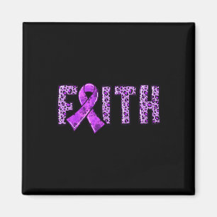 Aimant Empreinte de léopard Purple Ribbon FAIM Drogue ove
