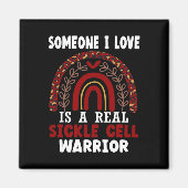 Aimant Empreinte de léopard Rainbow Sickle Cell Warrienes (Devant)