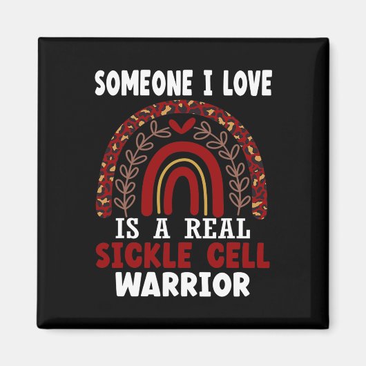 Aimant Empreinte de léopard Rainbow Sickle Cell Warrienes (Devant)