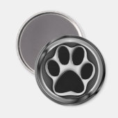AIMANT EMPREINTE DE PATTE CHROME (Recto/Verso)