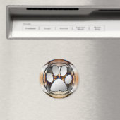 AIMANT EMPREINTE DE PATTE CHROME ET ARGENT (In Situ (Lave-vaisselle))