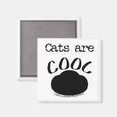 Aimant Empreinte de patte de chat cool (Recto/Verso)
