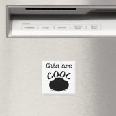 Aimant Empreinte de patte de chat cool (In Situ (Lave-vaisselle))