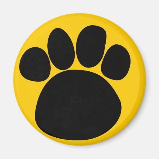 Aimant Empreinte de patte de chien à l'aimant à mâchoires (Devant)