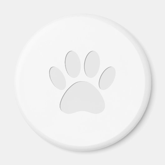 Aimant Empreinte de patte de chien coupé en papier (Devant)