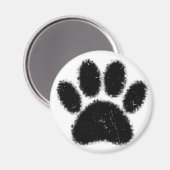 Aimant Empreinte de patte De Chien Rough Et Distressed (Recto/Verso)