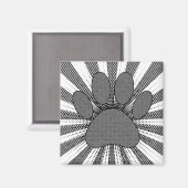 Aimant Empreinte de patte de chien Style Manga (Recto/Verso)