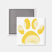 Aimant Empreinte de patte de tourterelle jaune (Recto/Verso)