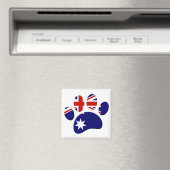 Aimant Empreinte de patte du Drapeau australien (In Situ (Lave-vaisselle))