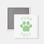 Aimant Empreinte de patte Pur Vert Parfait Chat (Recto/Verso)