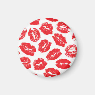Aimant Empreinte Kiss Lèvres rouges : Vintage sans fil