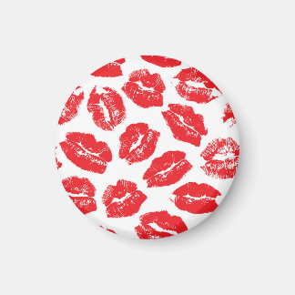 Aimant Empreinte Kiss Lèvres rouges : Vintage sans fil