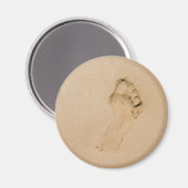 Aimant Empreinte sur la plage (Recto/Verso)