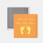 Aimant Empreintes bébé (Jaune) (Recto/Verso)