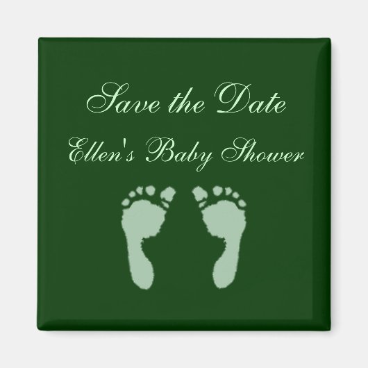 Aimant Empreintes bébé (vert) (Devant)