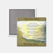 Aimant Empreintes Dans L'Aimant Carré Sable 2 Pouces (Recto/Verso)