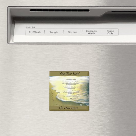 Aimant Empreintes Dans L'Aimant Carré Sable 2 Pouces (In Situ (Lave-vaisselle))