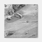 Aimant Empreintes dans le sable (Devant)