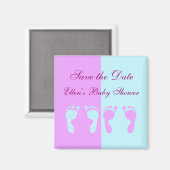 Aimant Empreintes de pas de bébé (jumelles de (Recto/Verso)