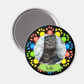 Aimant Empreintes de pattes de Animaux de compagnie color (Recto/Verso)