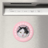 Aimant Empreintes de pattes de chats roses Frame Pet Phot (In Situ (Lave-vaisselle))