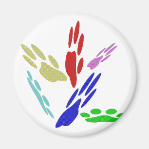 Aimant Empreintes de pattes de chiens avec Pois