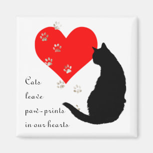Aimant Empreintes de pattes de congé de chats à nos