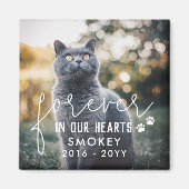 Aimant Empreintes de pattes Pour Toujours Dans Nos Coeurs (Devant)