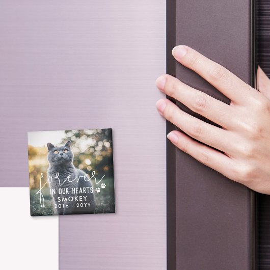 Aimant Empreintes de pattes Pour Toujours Dans Nos Coeurs