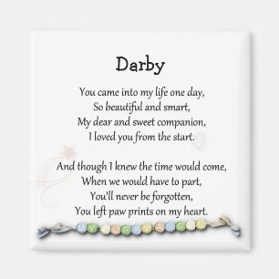 Aimant Empreintes de pattes sur mon coeur animal de compa