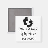 Aimant Empreintes noires Petits pieds Grandes empreintes (Recto/Verso)