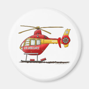 Aimant EMS EMT Secourt Médicale Helicopter Ambulance