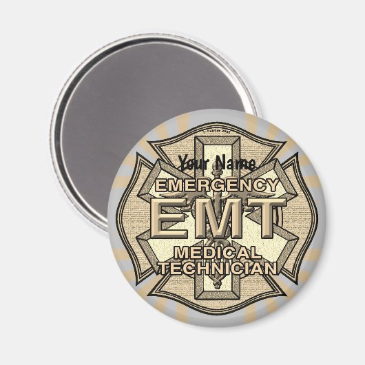 Aimant EMT Maltese Cross (Recto/Verso)