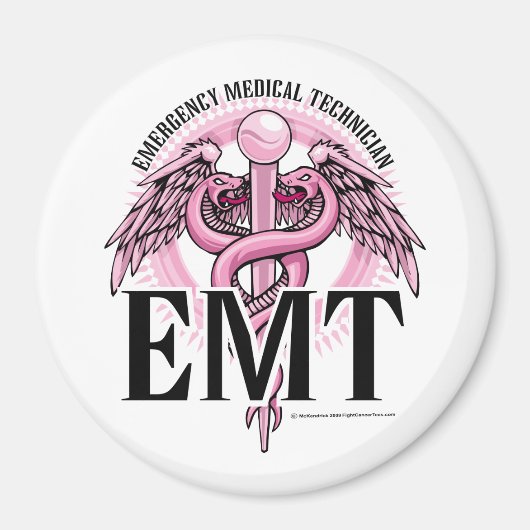 Aimant EMT Pink Caduceus (Devant)